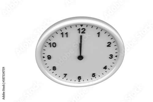 Analog clock against white background