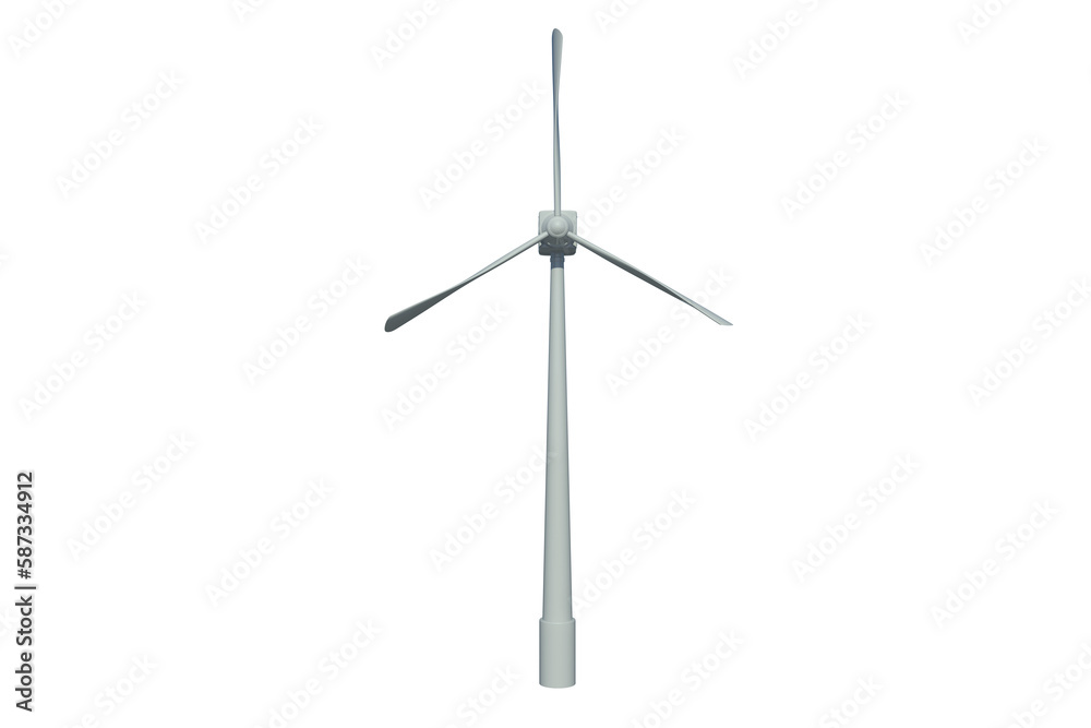 Wind power generator on white background Wind power generator on white background