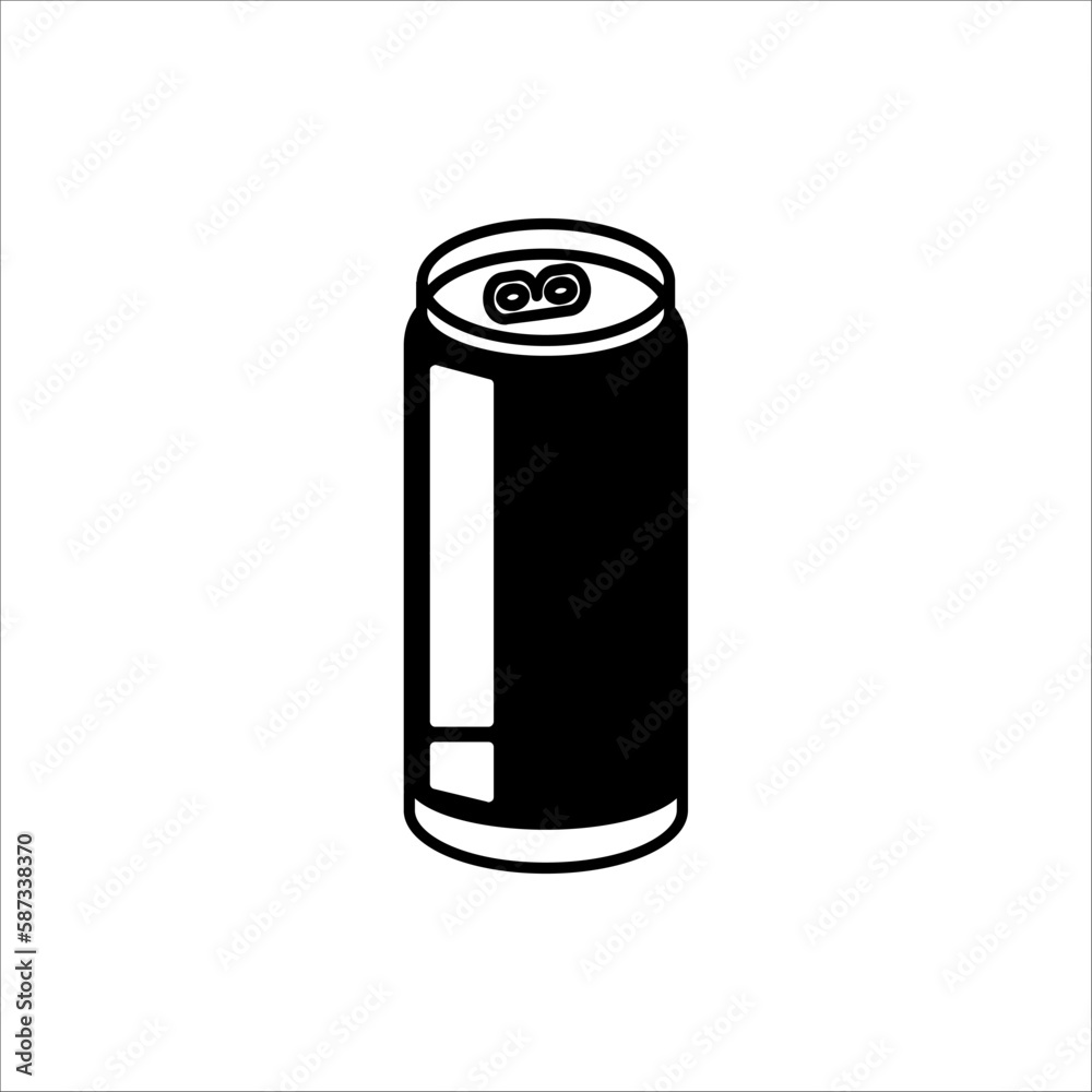 energy drink can icon. aluminum soda can line art vector icon for apps and websites on white background. energy drink can icon. aluminum soda can line art vector icon for apps and websites on white background.