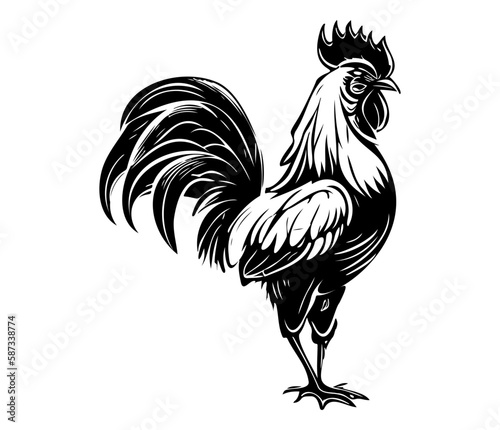 Chicken cock Rooster, Chickens roosters, Farm Animal illustration 