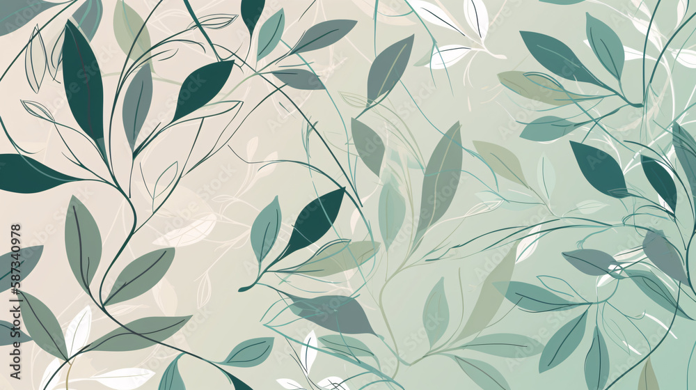 botanical autumn leaves pattern flora generative ai botanical autumn leaves pattern flora generative ai