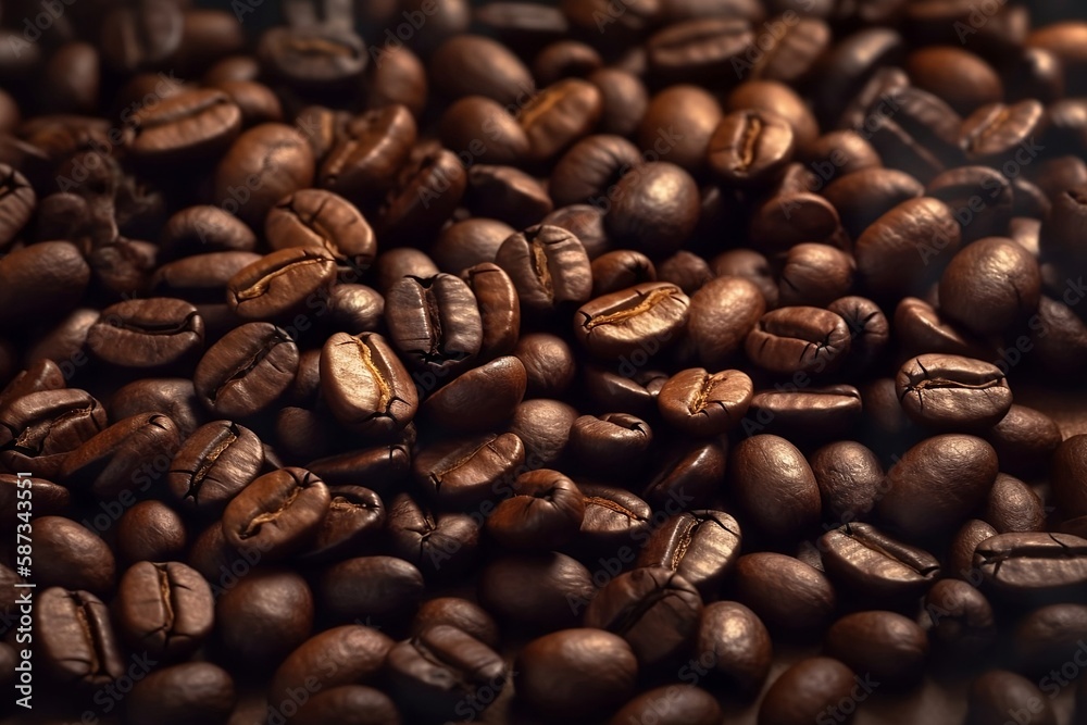 Obraz premium Coffee Bean Background: Abstract Pattern and Wallpaper