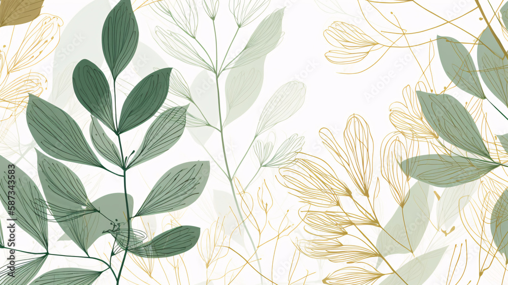 grass and flowers vector background generative ai