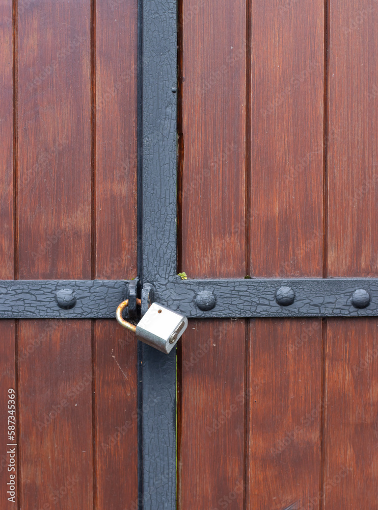 old door with lock