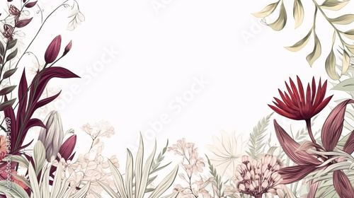 illustration leaves and branches for wedding stationary, greetings, wallpapers, fashion, backgrounds, textures, DIY, wrappers, postcard generative ai