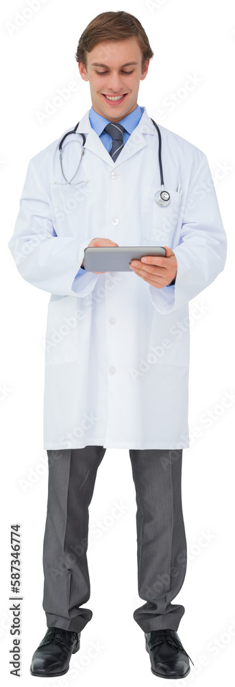 Young doctor using tablet pc Young doctor using tablet pc