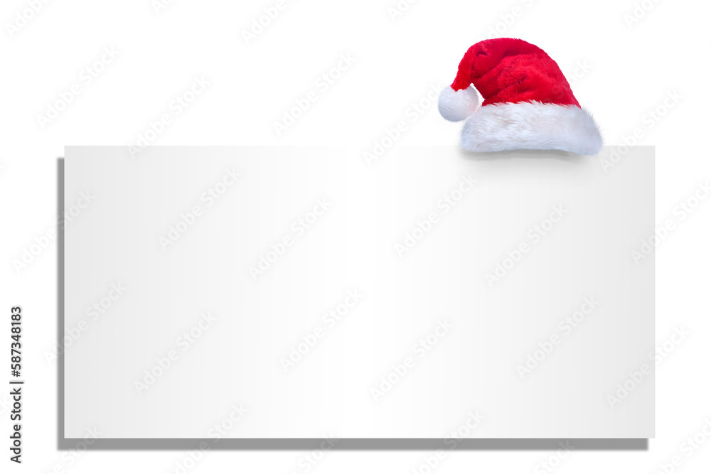 Santa hat on poster Santa hat on poster