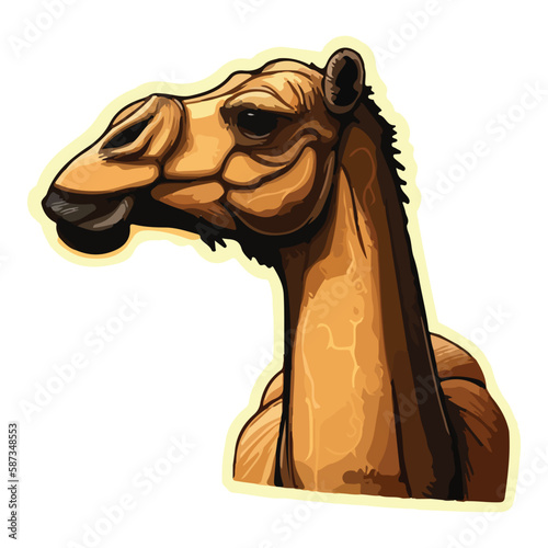 Camel Flat Icon Isolated On White Background