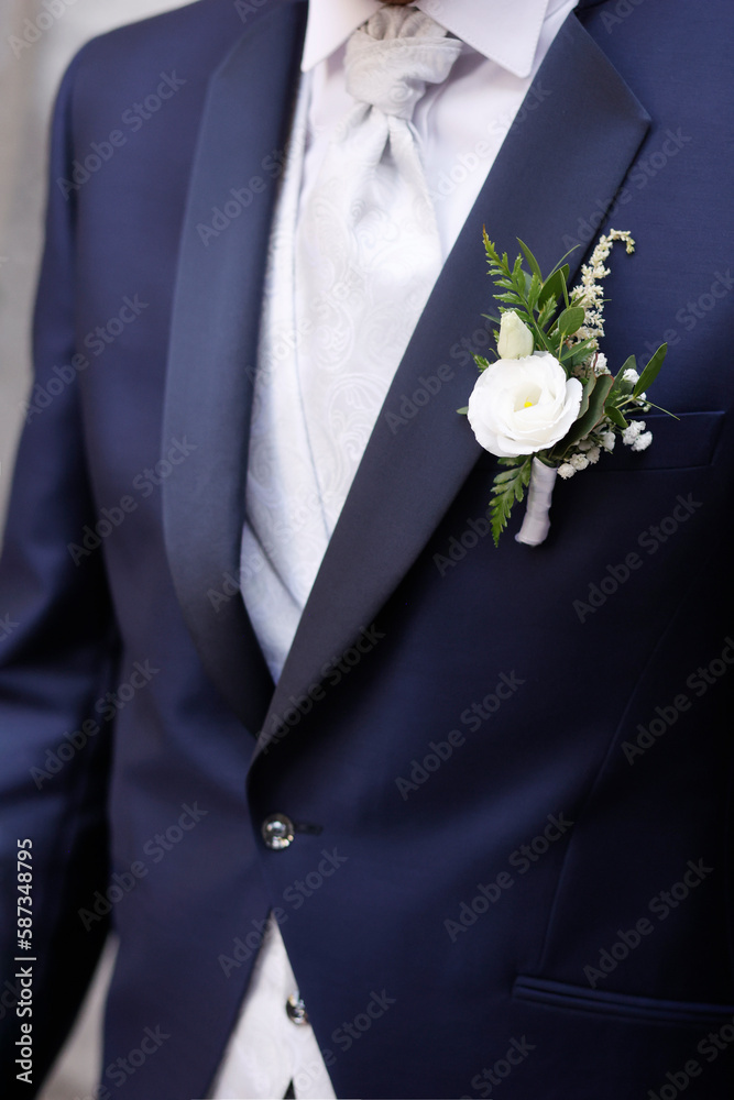 Εκτύπωση καμβά Dettaglio di un elegante abito da uomo