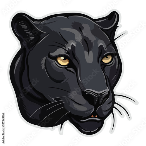 Pantera Flat Icon Isolated On White Background