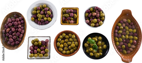 Pickled olives in bowl