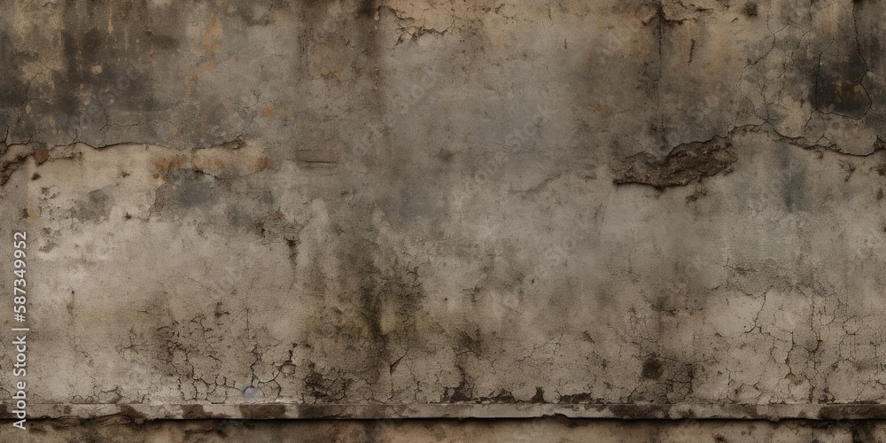 Fototapeta premium Seamless tiled concrete wall pattern, generative ai