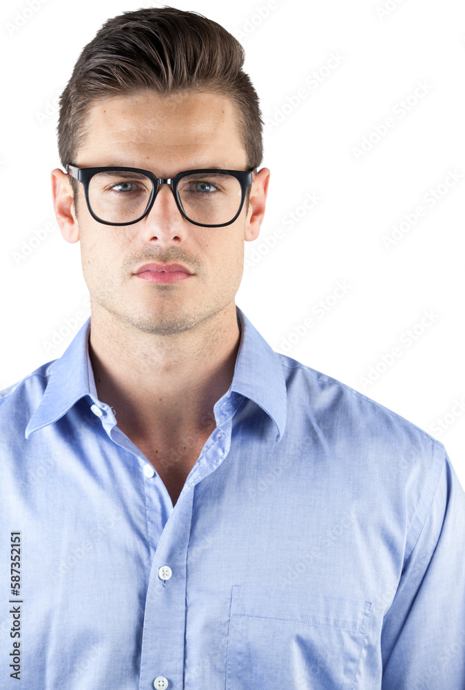 Portrait of handsome young man wearing eyeglasses Portrait of handsome young man wearing eyeglasses