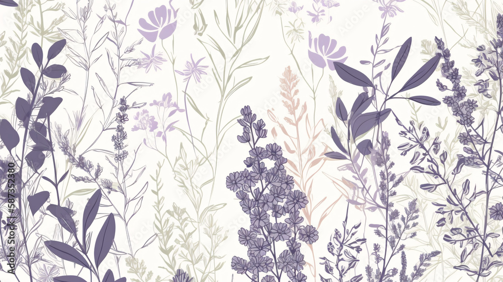 Floral Haven: Serene Spring Flowers in a Botanical Retreat generative ai Floral Haven: Serene Spring Flowers in a Botanical Retreat generative ai