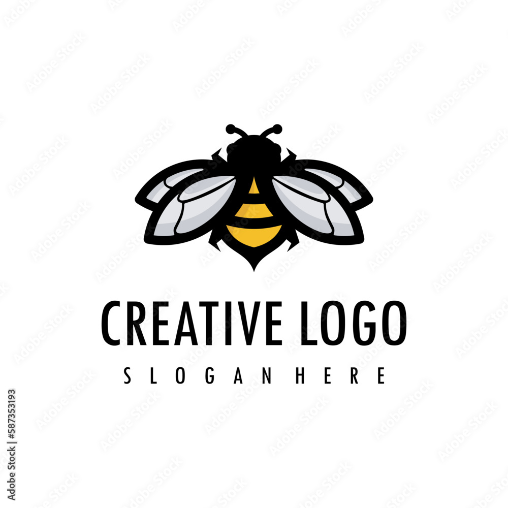 Bee logo design vector icon Bee logo design vector icon