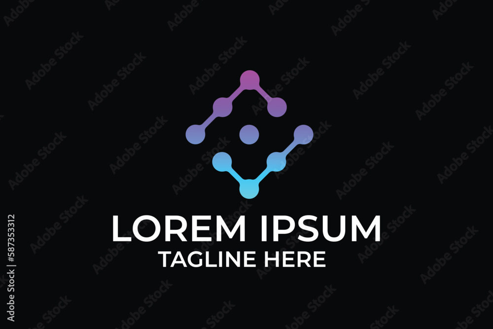 Check mark technology logo design template Check mark technology logo design template