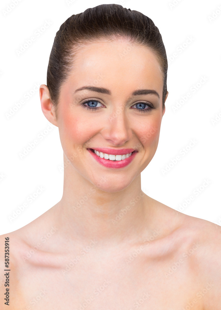 Obraz premium Beautiful brunette smiling at camera