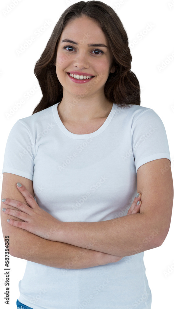 Portrait of confident model standing with arms crossed Portrait of confident model standing with arms crossed