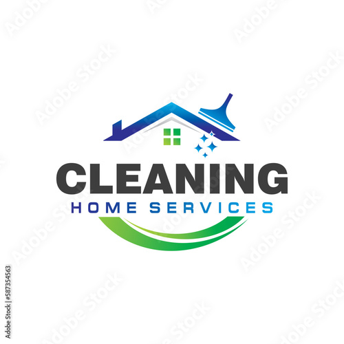 House Cleaning and Cleaning Service Logo