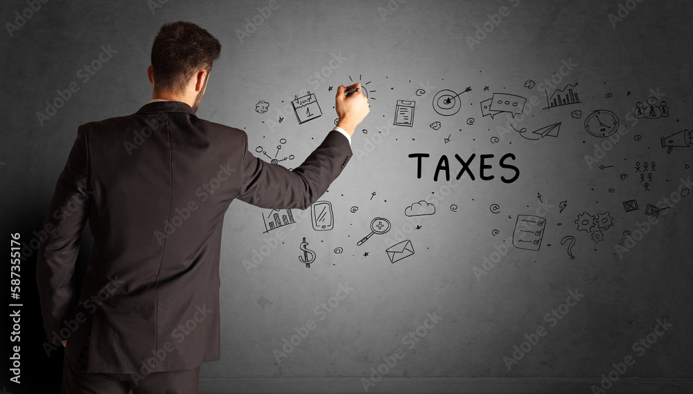 businessman drawing a creative idea sketch businessman drawing a creative idea sketch