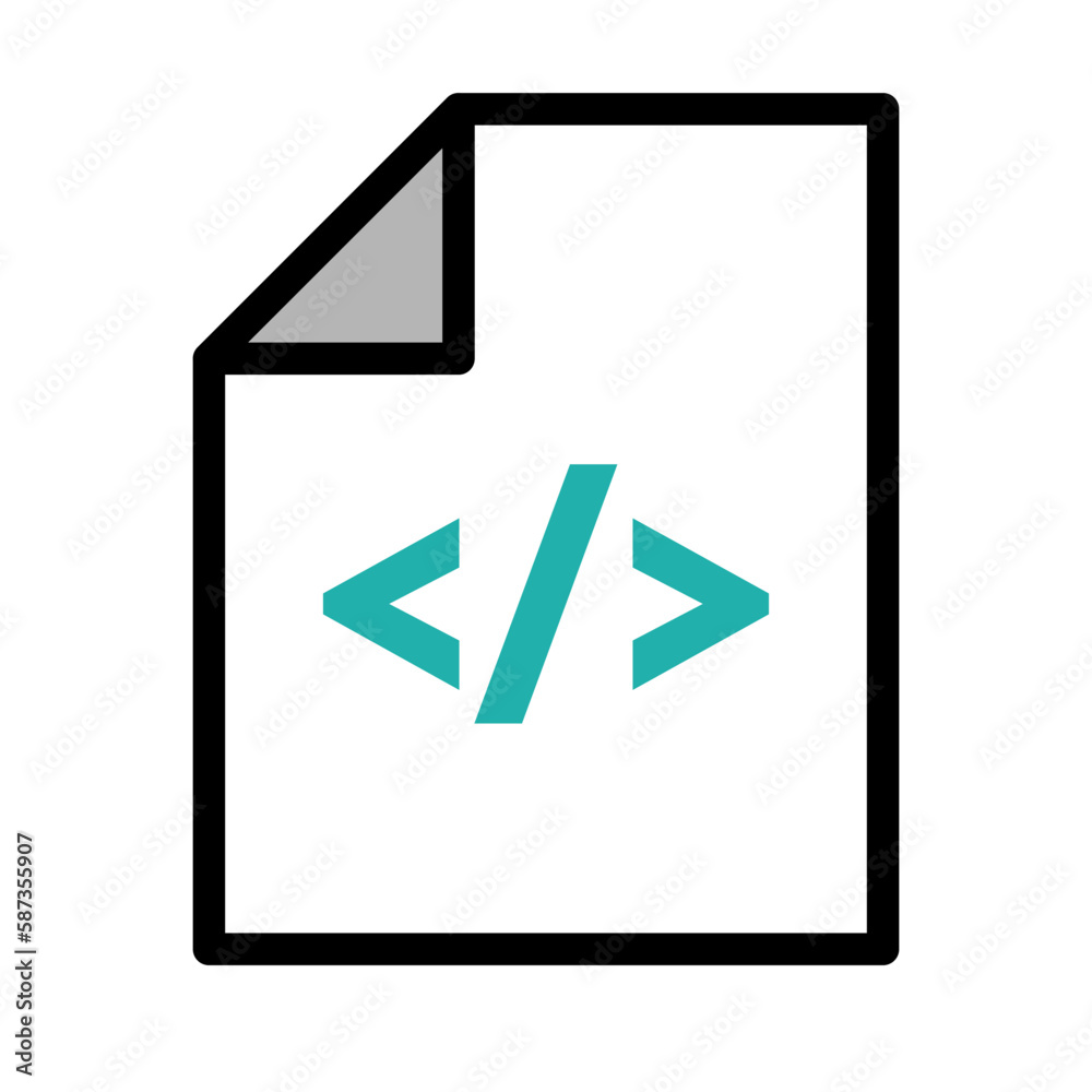Programming code file. Source code. Vector. Programming code file. Source code. Vector.