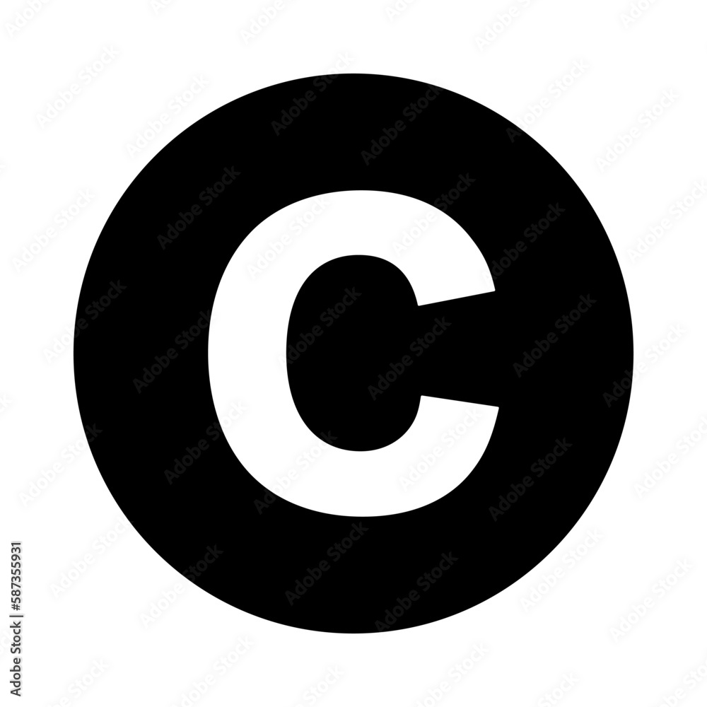 Copyright silhouette icon. Rights. Vector. Copyright silhouette icon. Rights. Vector.