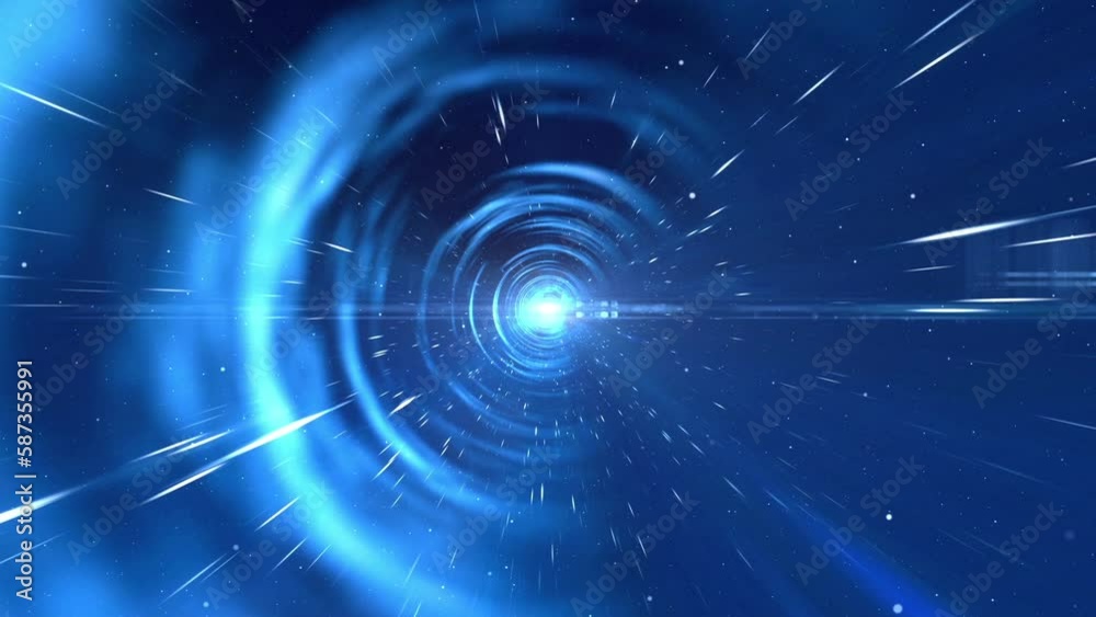 Light Speed Travel Tunnel Background Loop