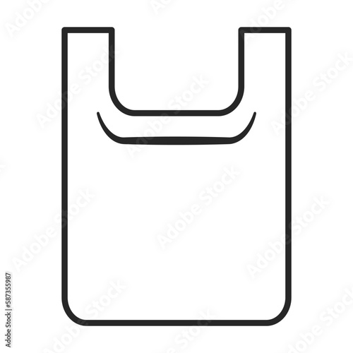 Convenience store plastic bag icon.