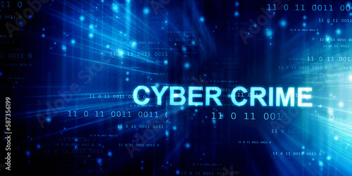 2d illustration abstract Cyber crime