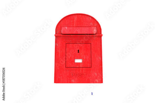 Digital image of red letterbox 