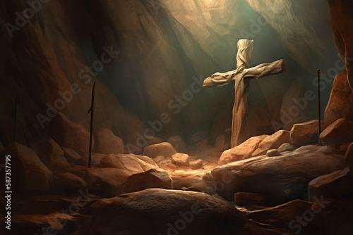 cross in the cave