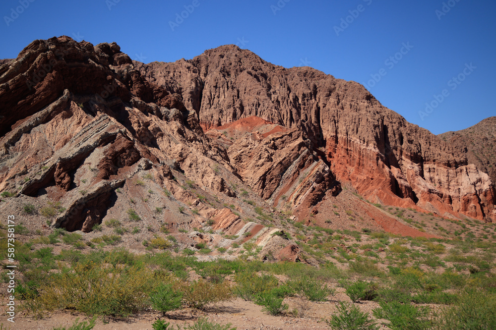 Fototapeta premium The rock formations of the Quebrada De Las Conchas, Argentina