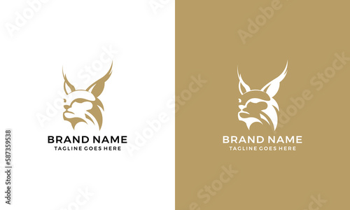 Lynx head logo icon vector template 