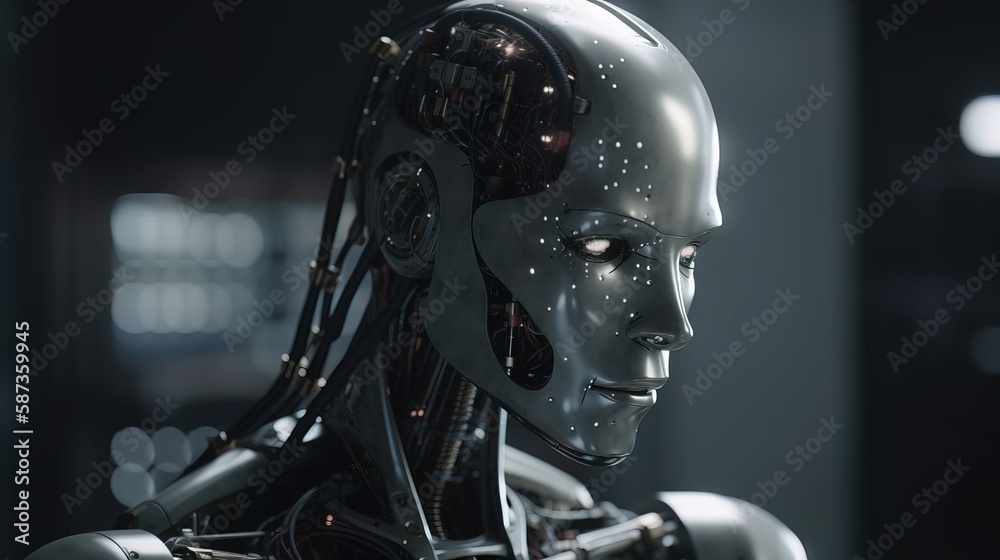 Künstliche Intelligenz Kopf im Fokus Künstliche Intelligenz Kopf im Fokus