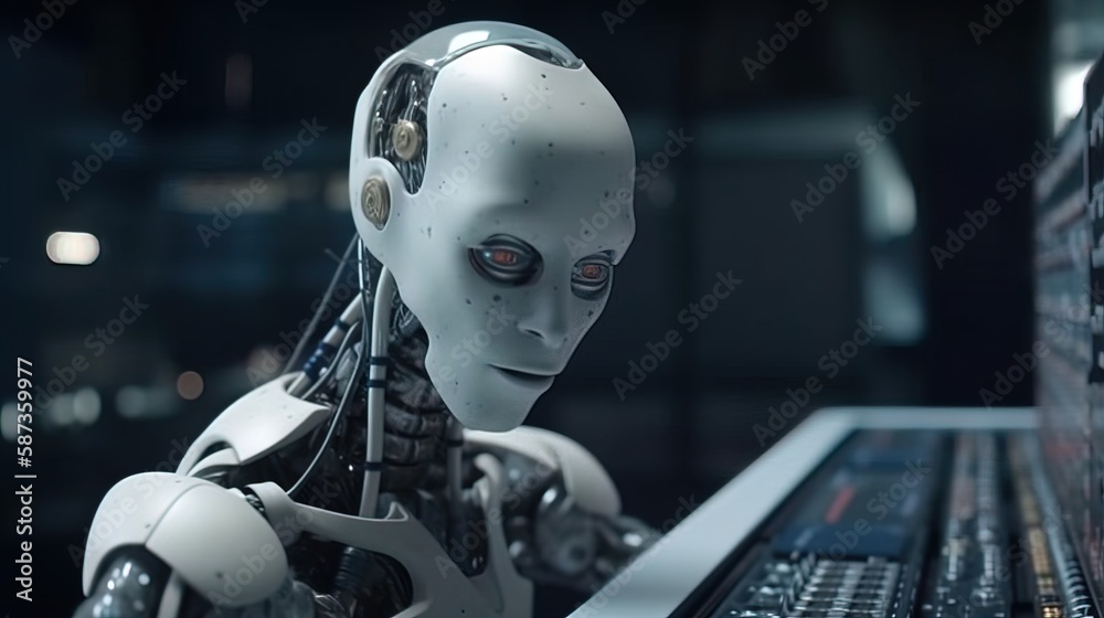 Künstliche Intelligenz Kopf im Fokus Künstliche Intelligenz Kopf im Fokus