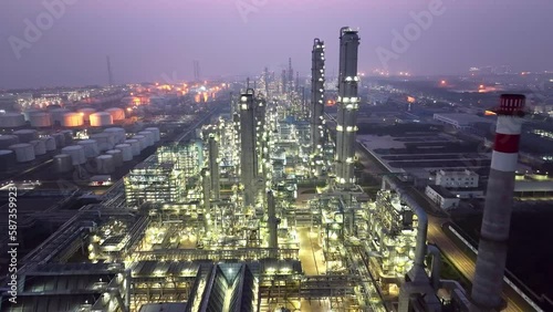 view of petrochemical factory photo