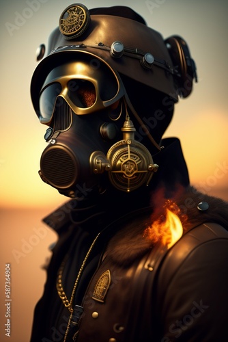 soldier with mask