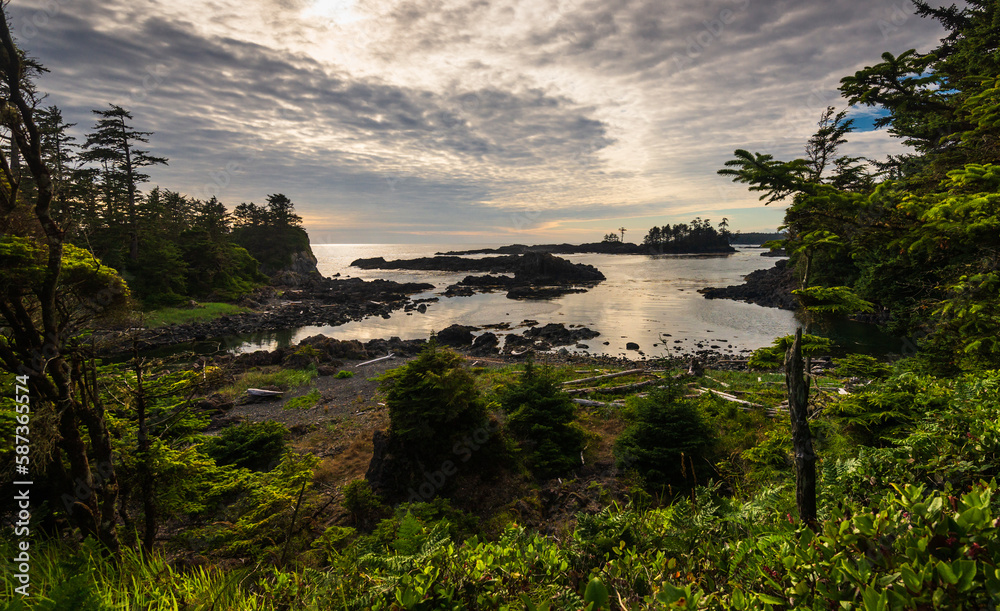 seascape inside Vancouver island during a summer seaso seascape inside Vancouver island during a summer seaso
