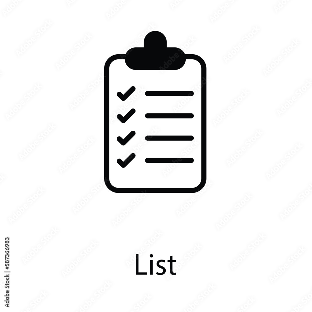 List icon design stock illustration List icon design stock illustration