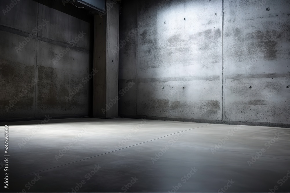 Empty modern style of room or space, generative ai Empty modern style of room or space, generative ai