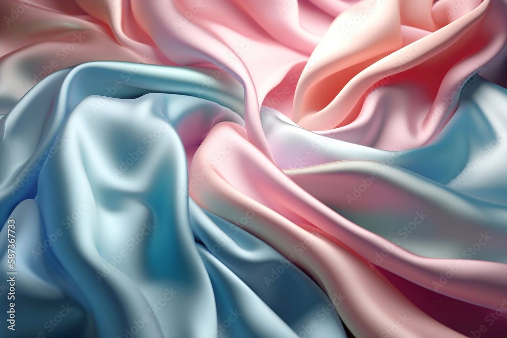 Abstract fluid iridescent holographic neon curved wave in motion colorful background, Gradient design. Generative AI Abstract fluid iridescent holographic neon curved wave in motion colorful background, Gradient design. Generative AI
