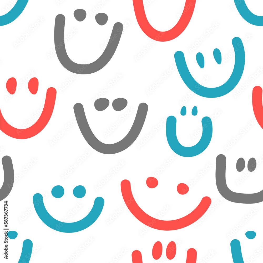 Smiles, April Fools Day seamless pattern Smiles, April Fools Day seamless pattern