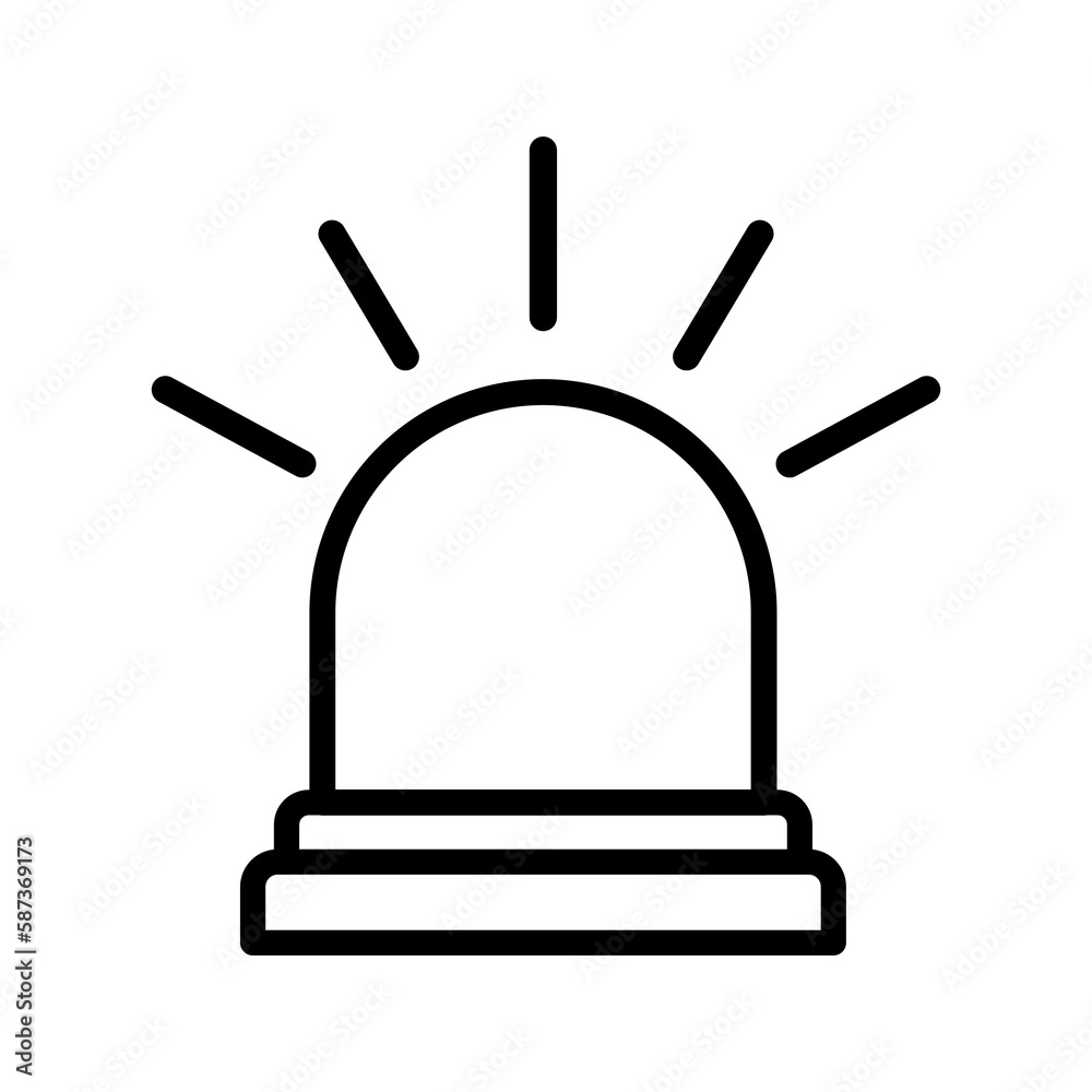 Emergency siren icon on transparent background. Emergency siren icon on transparent background.