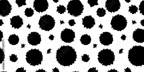 Circle Splash Seamless Pattern Background. Vector illustration