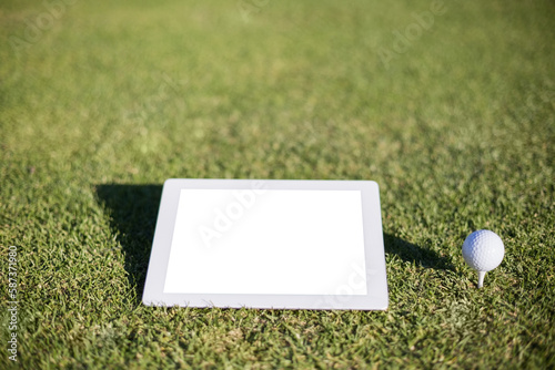 Digital tablet with golf ball