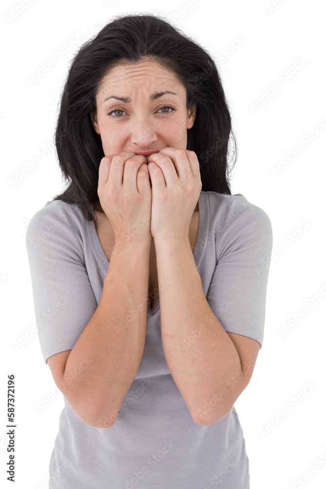 Depressed woman looking at camera Depressed woman looking at camera