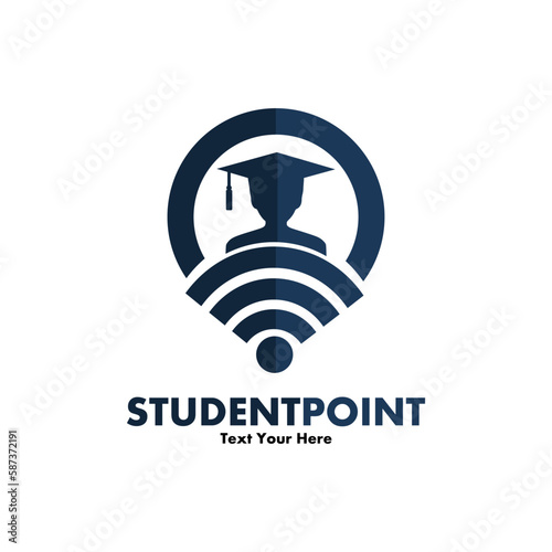 Student location logo template illustration