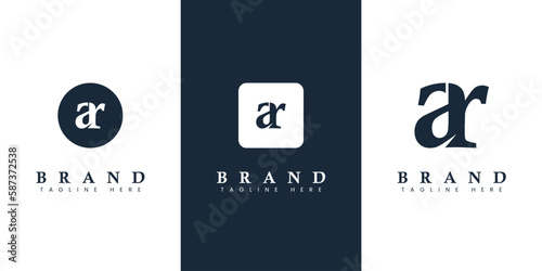 Modern and simple Lowercase AR Letter Logo, suitable for any business with AR or RA initials.