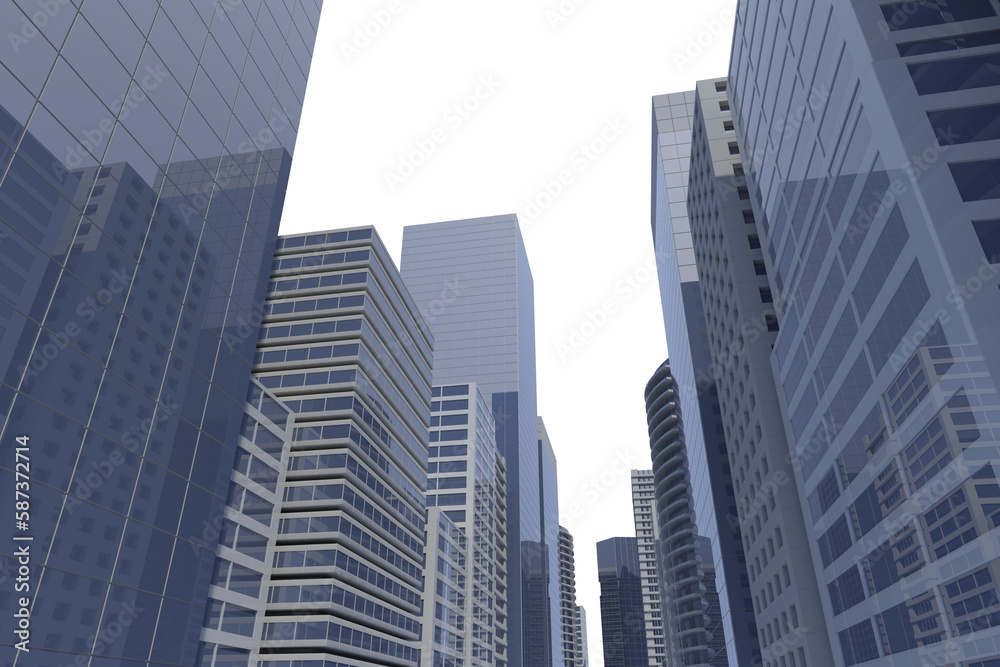Graphic image of modern buildings