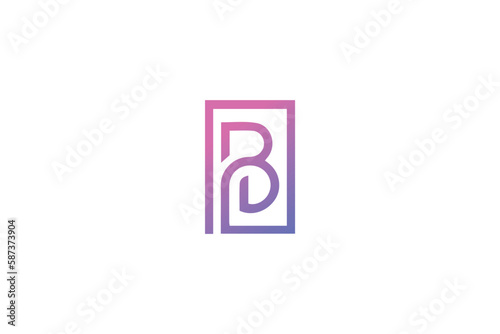 Bp letter with typography brand logo design, bp lettering, bp icon design, bp logo